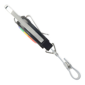 Black Badge Carabiner with Pride colors and heart | IDenticard.com