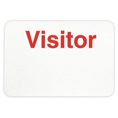 Non-Expiring Visitor Badge -  Adhesive, Hand-Writable (Pack of 1000)