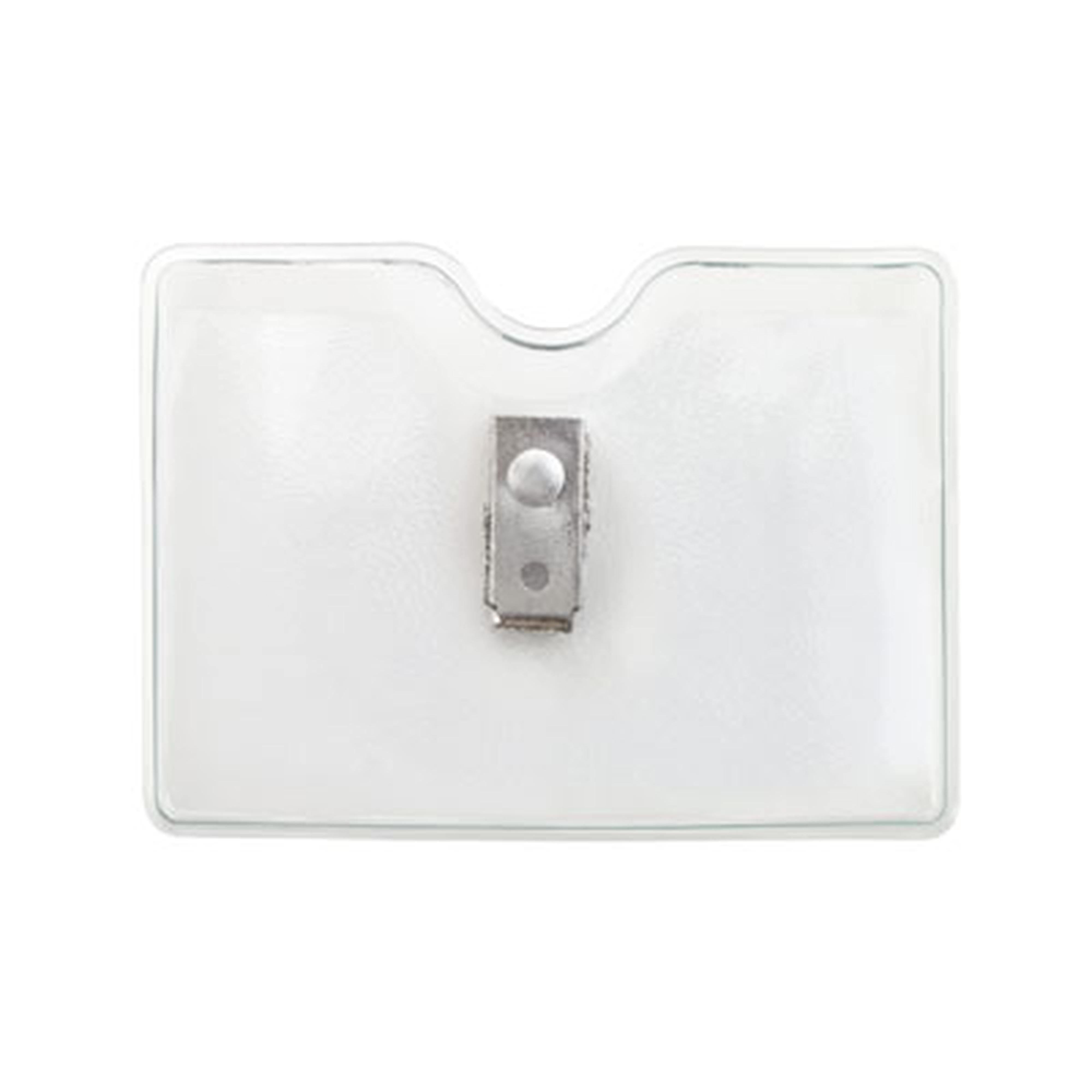 Orange Peel Texture Flexible Badge Holder with 2-Hole Clip Orange Peel Texture Flexible Badge Holder with 2-Hole Clip