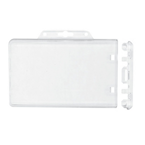 Permanent Locking Rigid Badge Holder, Credit Card Size