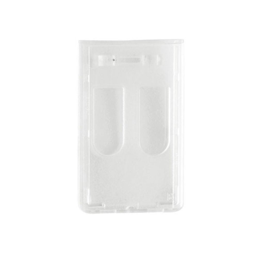 Rigid Plastic Vertical Two-Card Top Loading Badge Holder, Pack of 100 Rigid Plastic Vertical Two-Card Top Loading Badge Holder, Pack of 100