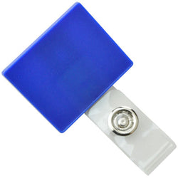 Square Metallic Blue LogoClip™ - IDenticard.com