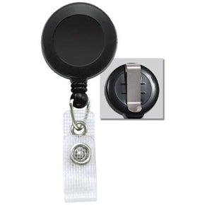 Badge Reel with Reinforced Vinyl Strap & Belt Clip - IDenticard.com