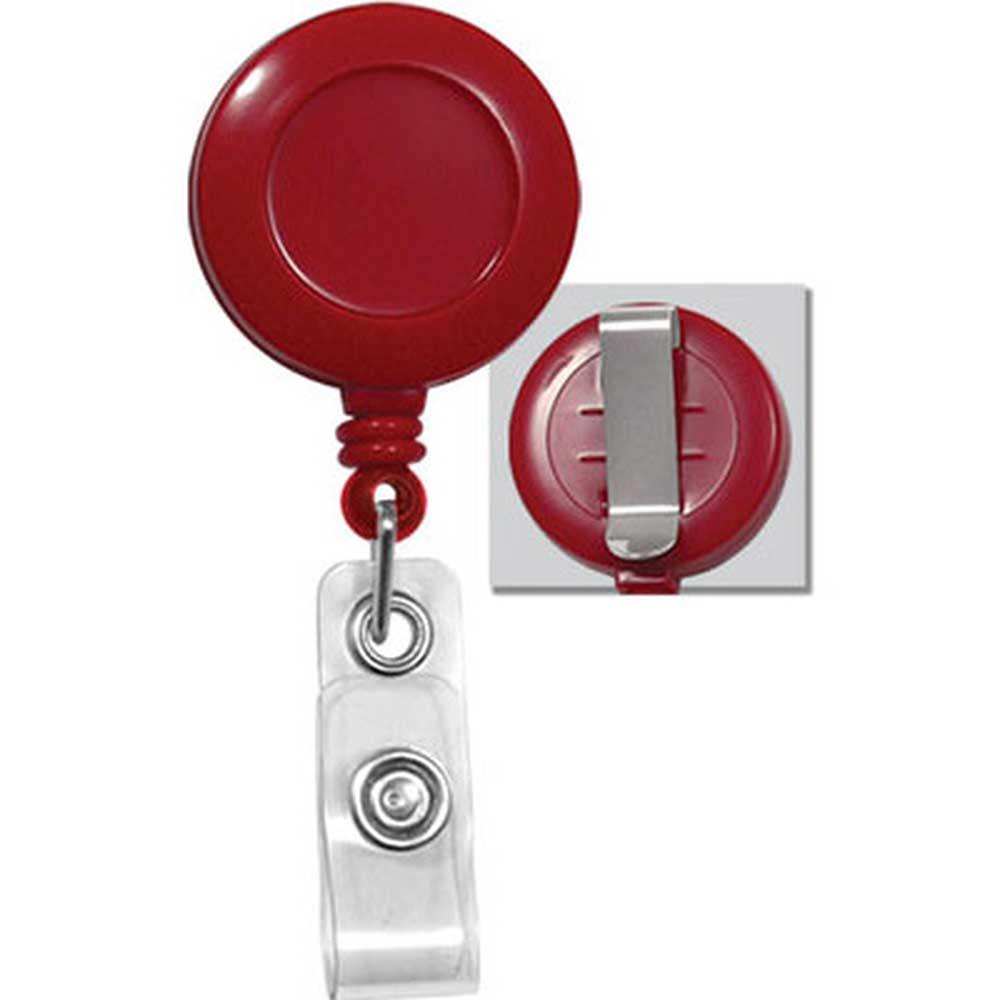 Round Retractable Badge Reel with Clear Vinyl Strap, Slide Belt Clip (34 Round Retractable Badge Reel with Clear Vinyl Strap, Slide Belt Clip (34