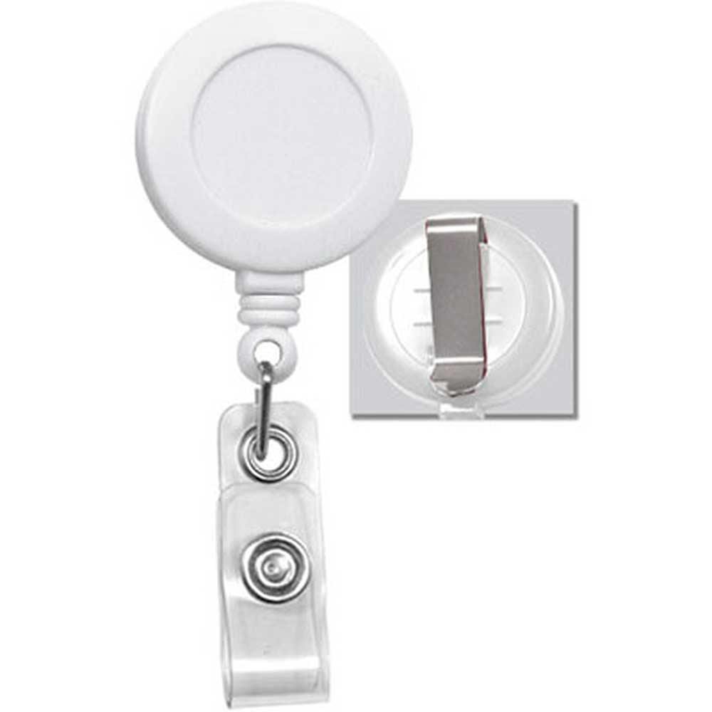 Round Retractable Badge Reel with Clear Vinyl Strap, Slide Belt Clip (34 Round Retractable Badge Reel with Clear Vinyl Strap, Slide Belt Clip (34