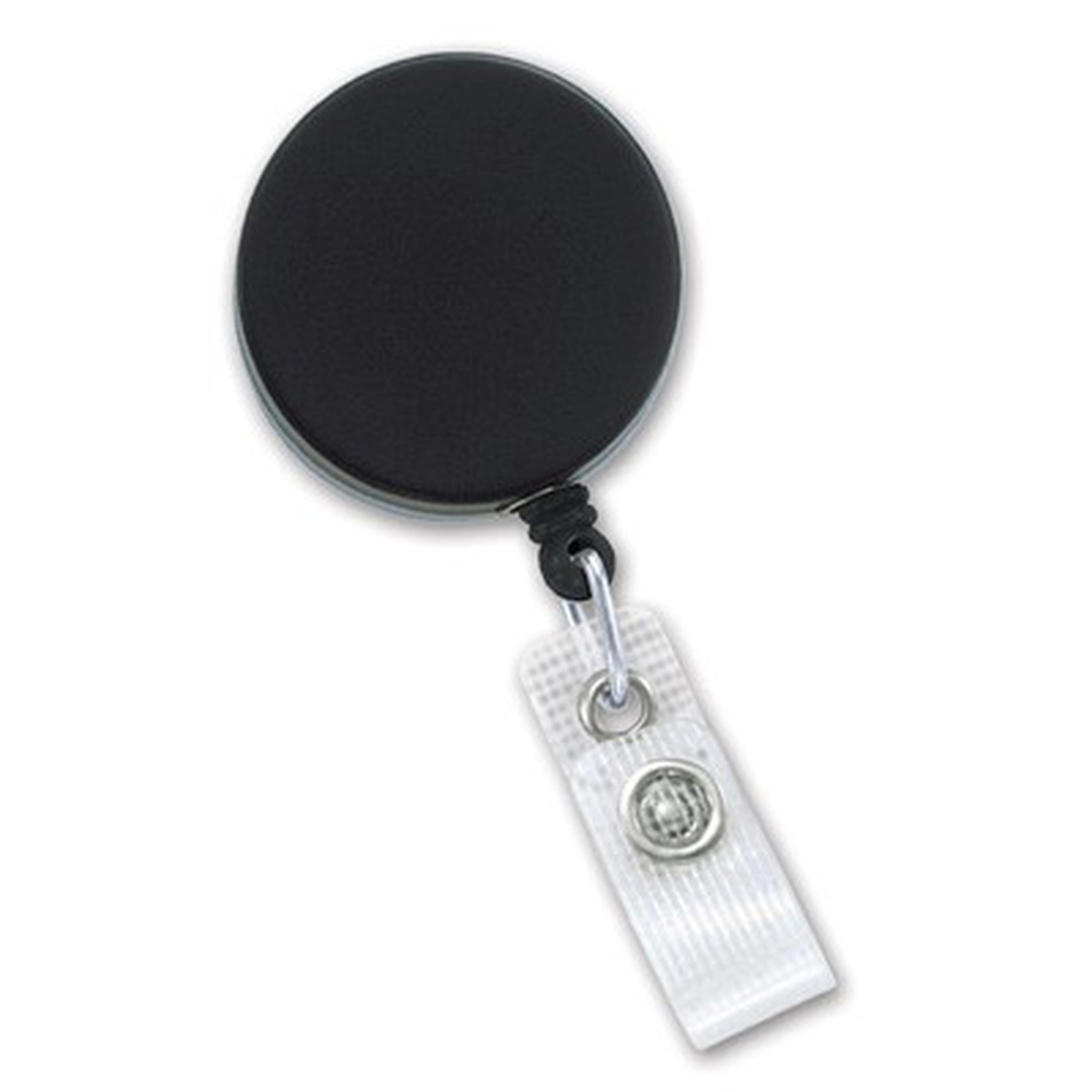 Black Chrome Badge Reel with Reinforced Vinyl Strap & Belt Clip Black Chrome Badge Reel with Reinforced Vinyl Strap & Belt Clip