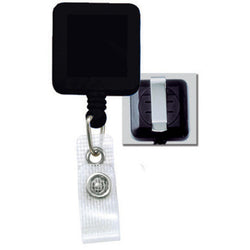 Black Badge Reel with Reinforced Vinyl Strap & Belt Clip - IDenticard.com