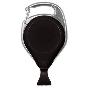 Black Proreel (Carabiner Style) with Card Clip - IDenticard.com