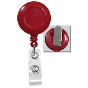 Royal Blue Round Badge Reel With Strap And Swivel Clip - IDenticard.com