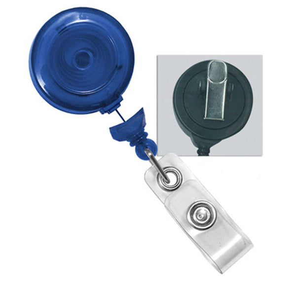 Rectangle Badge Reel with Clear Vinyl Strap - WTK5006