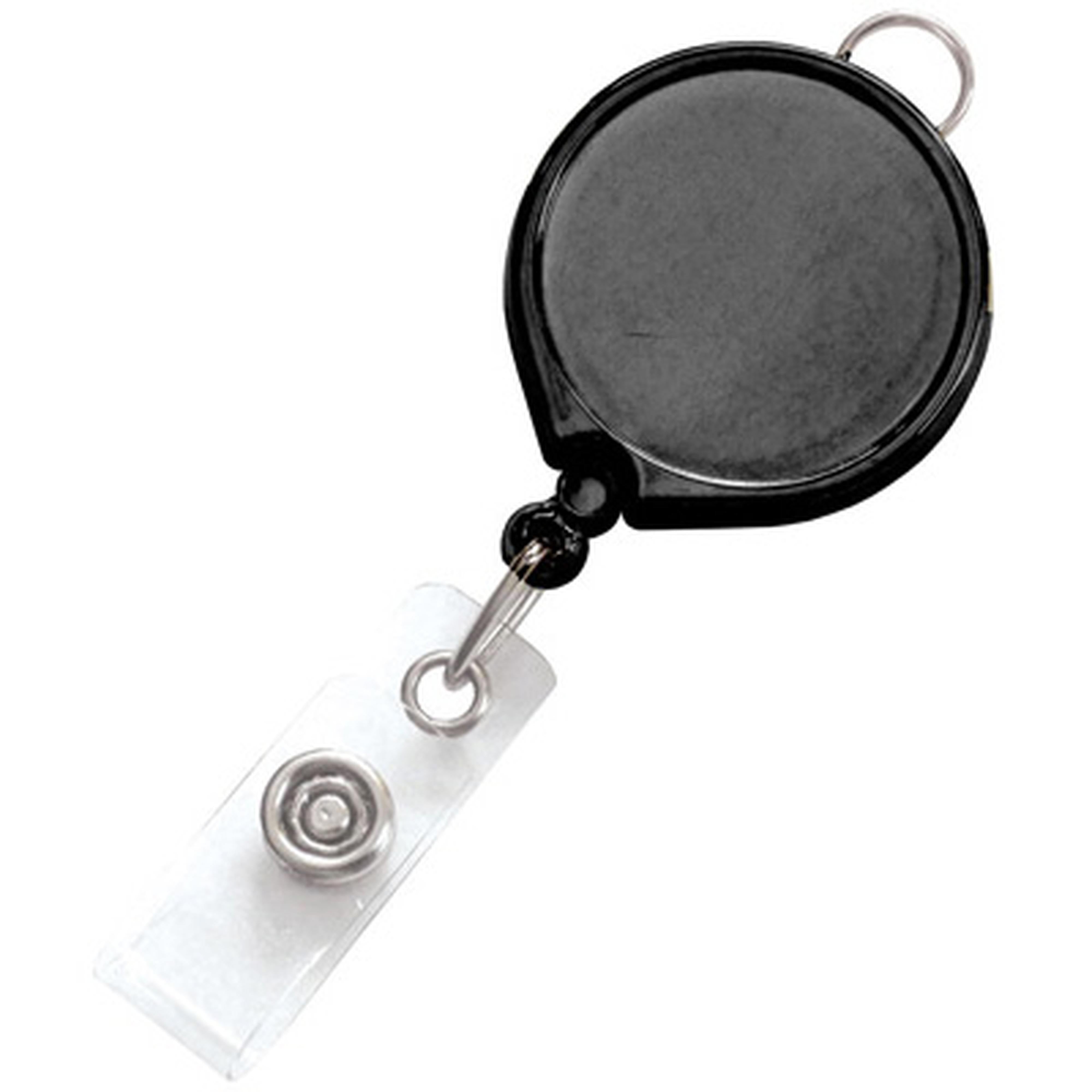 Black Badge Reel with Clear Vinyl Strap & Belt Clip Black Badge Reel with Clear Vinyl Strap & Belt Clip