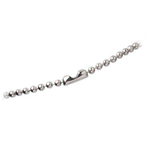 Nickel-Plated Steel Beaded Neck Chain (24" length) - IDenticard.com