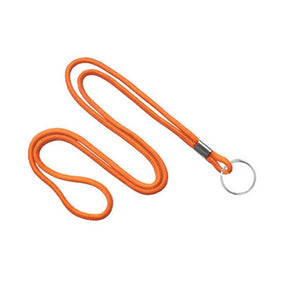 1/8" Round Lanyard with Nickel-Plated End Fitting - IDenticard.com