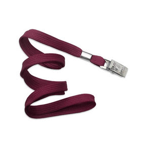 3/8" Tubular Lanyard with Nickel-Plated End Fitting - IDenticard.com