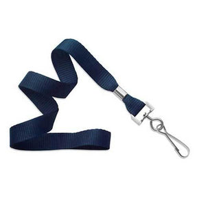 Flat 5/8" Lanyard with Nickel-Plated End Fitting - IDenticard.com