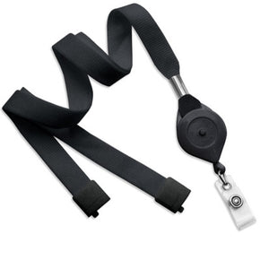5/8" Tubular Lanyard with Quick-Lock Badge Reel - IDenticard.com