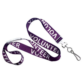 5/8" Pre-Printed "VOLUNTEER" Lanyard - IDenticard.com