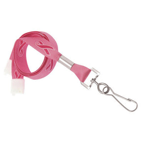 5/8" Breast Cancer Awareness Lanyard - IDenticard.com