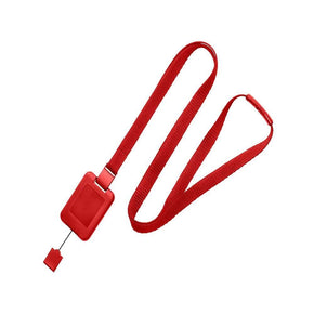 3/8" Flat Lanyard with SlimReel™ System, Pack of 100 - IDenticard.com