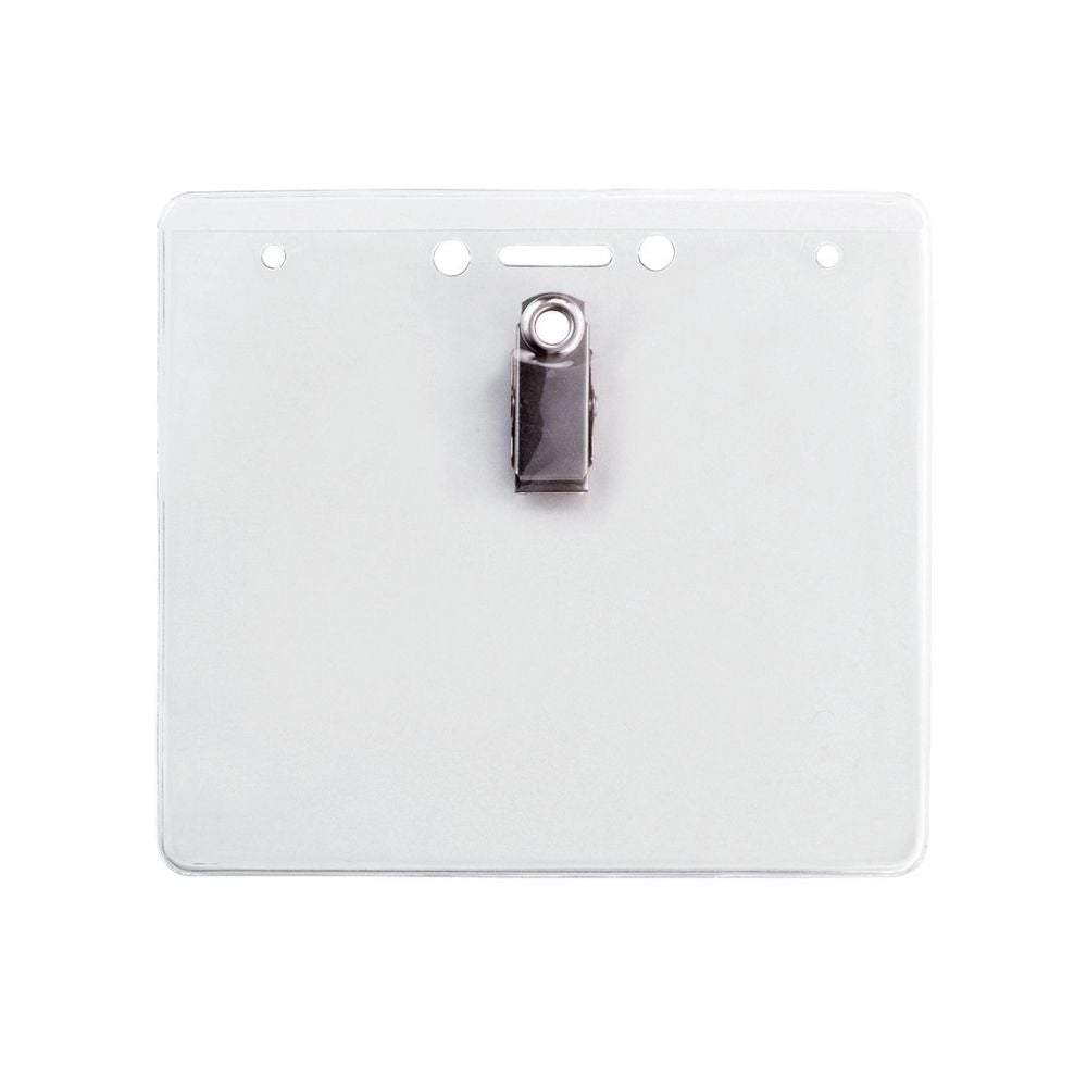 Flexible Horizontal Badge Holder with Rotating Clip Flexible Horizontal Badge Holder with Rotating Clip