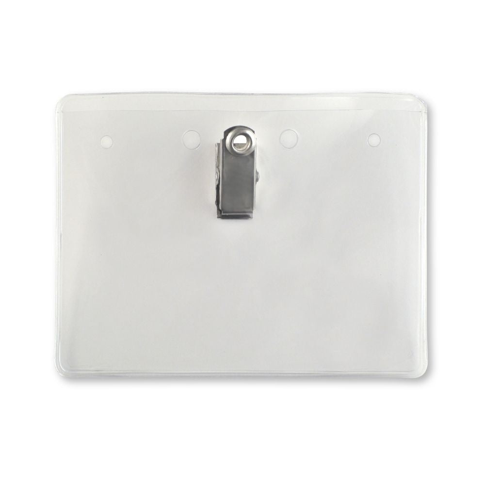 Flexible Horizontal Badge Holder with Rotating Clip Flexible Horizontal Badge Holder with Rotating Clip