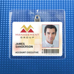 Flexible Horizontal Badge Holder with Rotating Clip