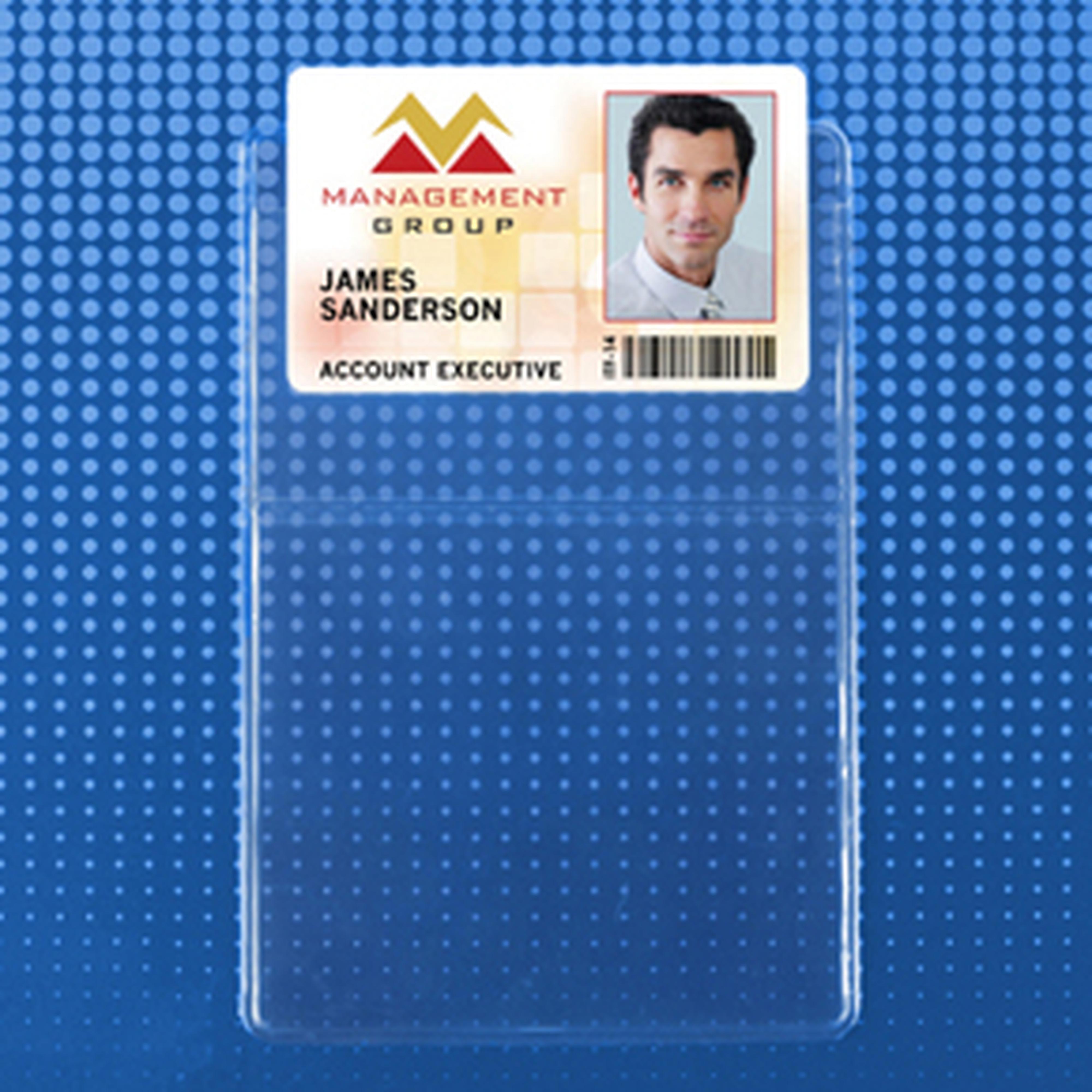 Flexible Horizontal Two-Pocket Badge Holder, Event Size Flexible Horizontal Two-Pocket Badge Holder, Event Size