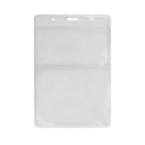 Flexible Horizontal Two-Pocket Badge Holder, Event Size
