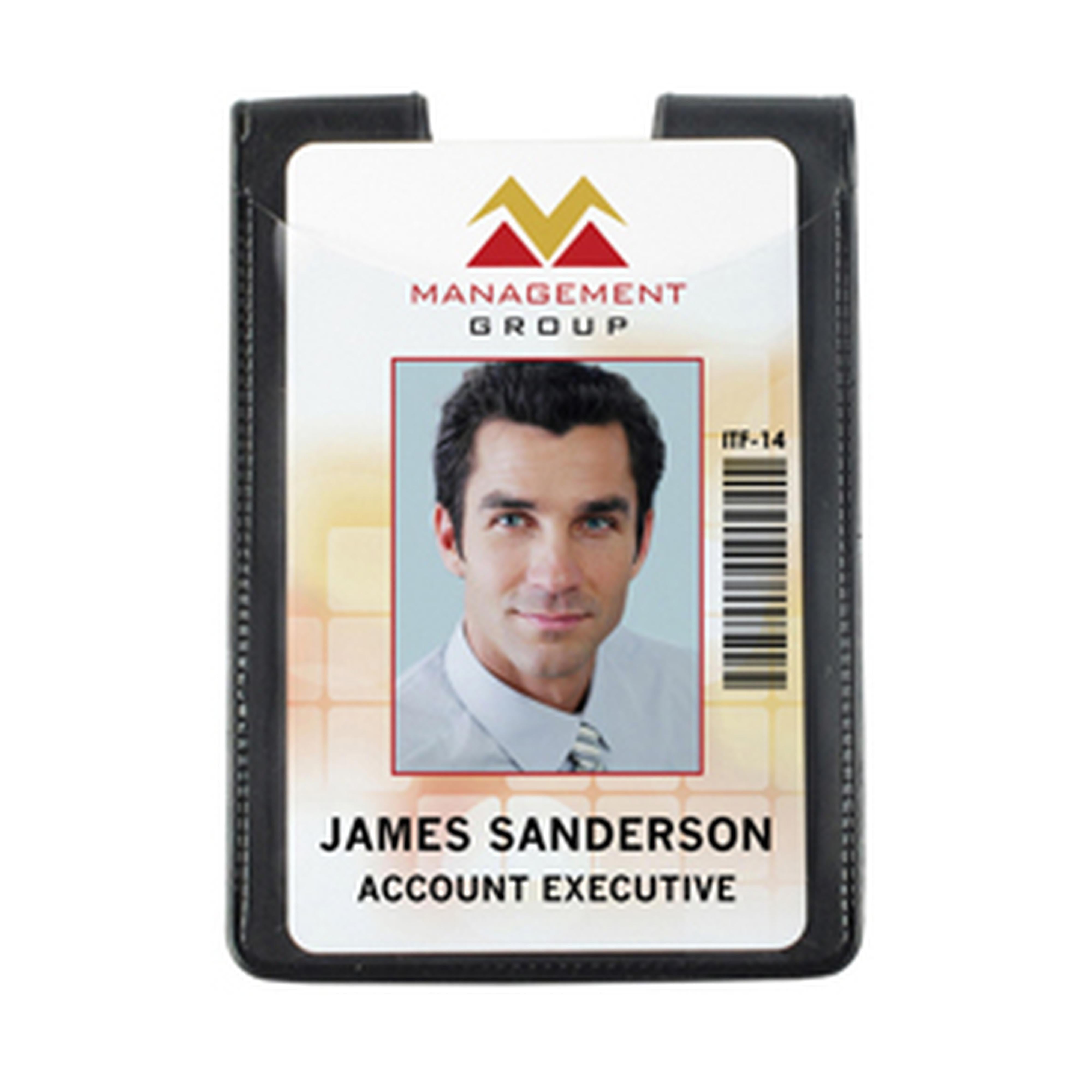 Flexible Vertical Magnetic Badge Holder with Thumb Notch Flexible Vertical Magnetic Badge Holder with Thumb Notch
