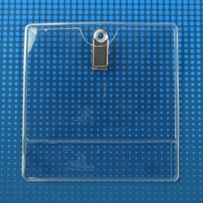 Premium Vinyl Horizontal Clip-on Display Holder, 4" x 3" - IDenticard.com