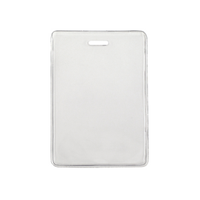 Heavy-Duty Flexible Vertical Badge Holder for Slotted Cards, Credit Card Size