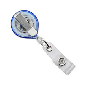 Mini-Bak Badge Reel with Clear Vinyl Strap and Slide Clip - IDenticard.com