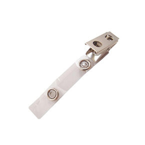 Economy Clear Vinyl Strap Clip - 3/8" Snap - IDenticard.com