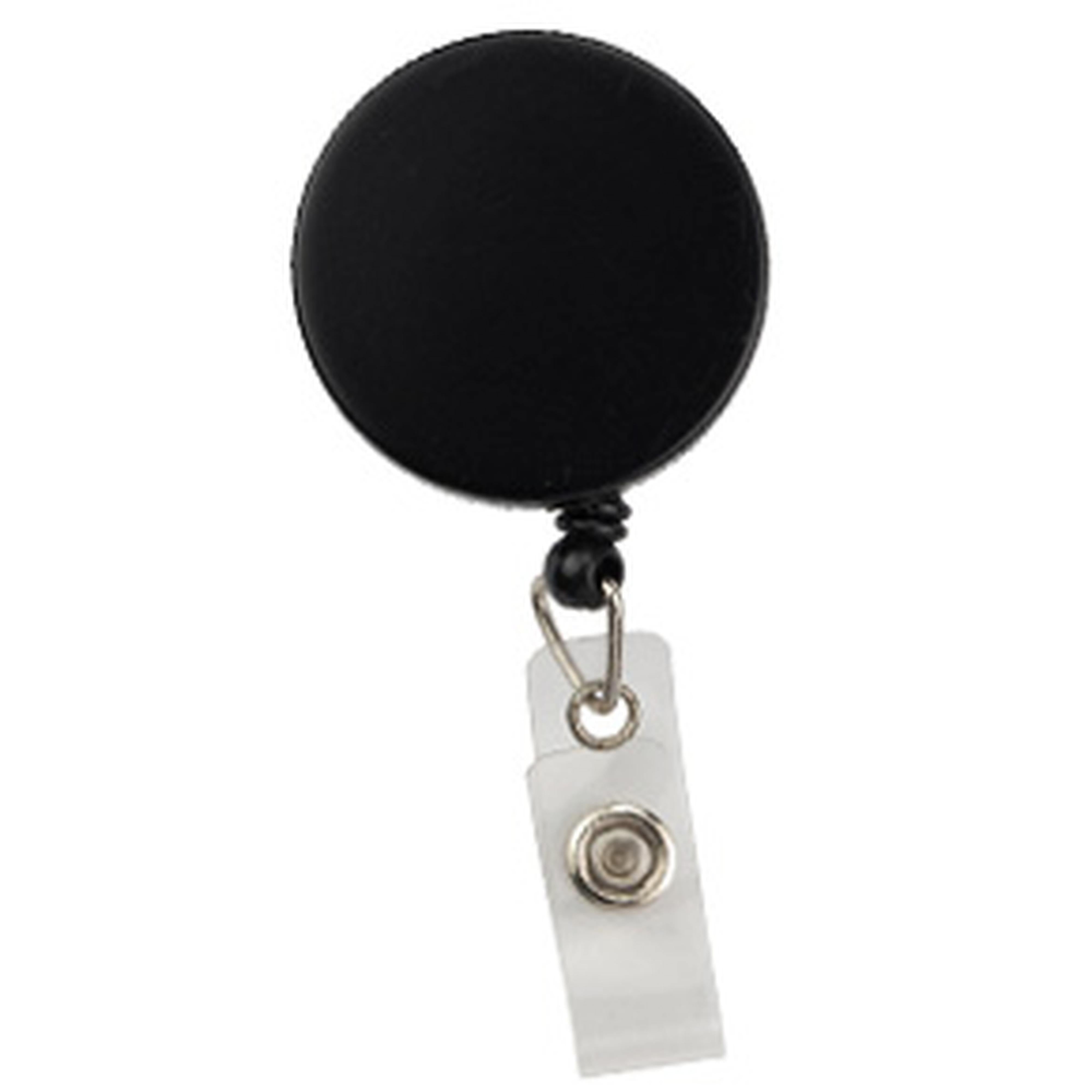 Metal Case Badge Reel with Nylon Cord Black - Chrome Metal Case Badge Reel with Nylon Cord Black - Chrome