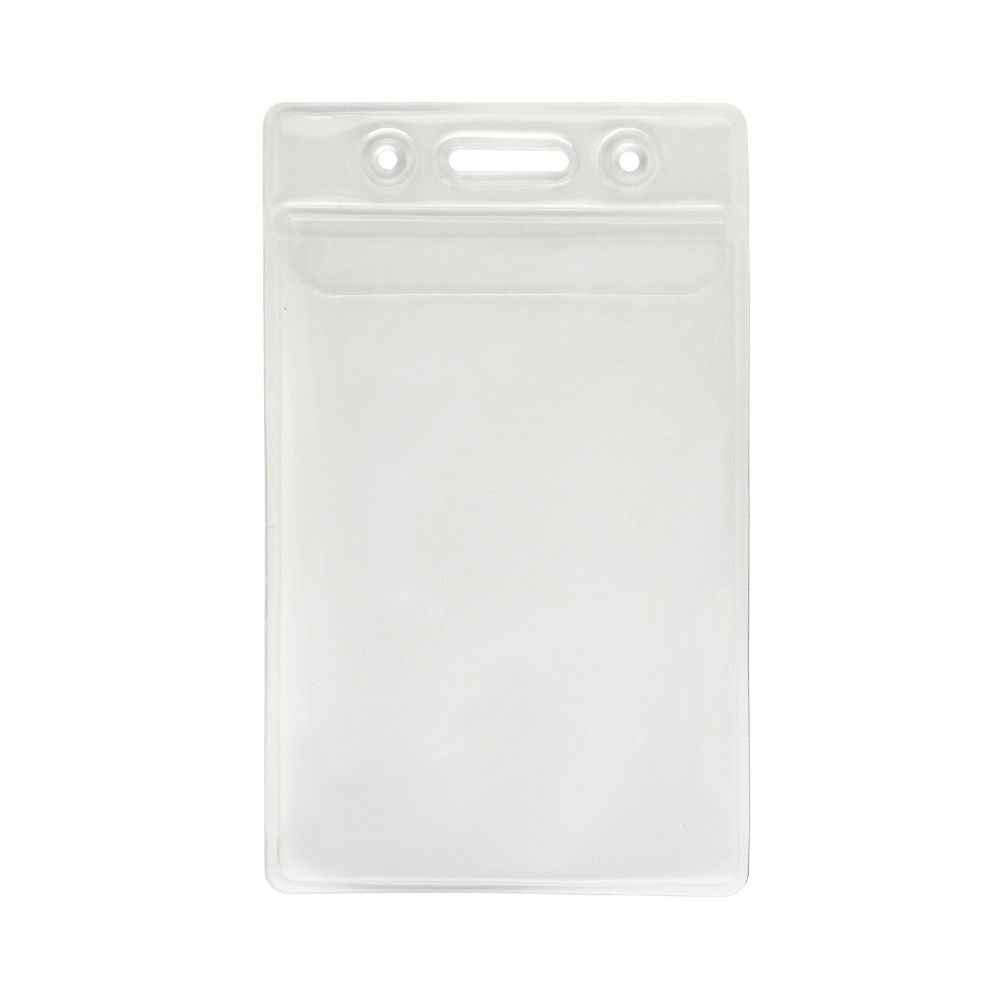 Flexible Badge Holder with Flap Closure, Credit Card Size Flexible Badge Holder with Flap Closure, Credit Card Size