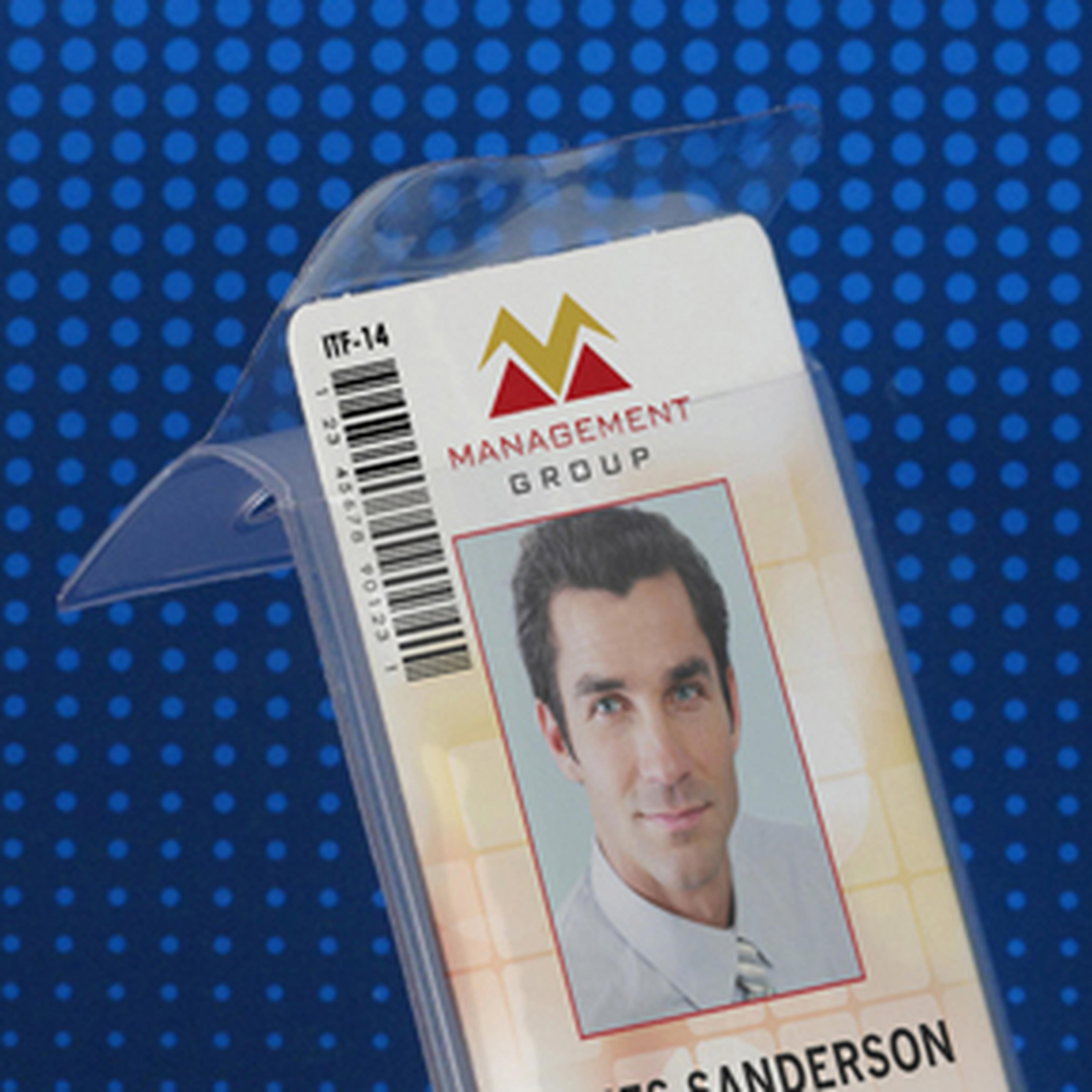 Flexible Vertical Badge Holder with Flap Closure, Credit Card Size Flexible Vertical Badge Holder with Flap Closure, Credit Card Size