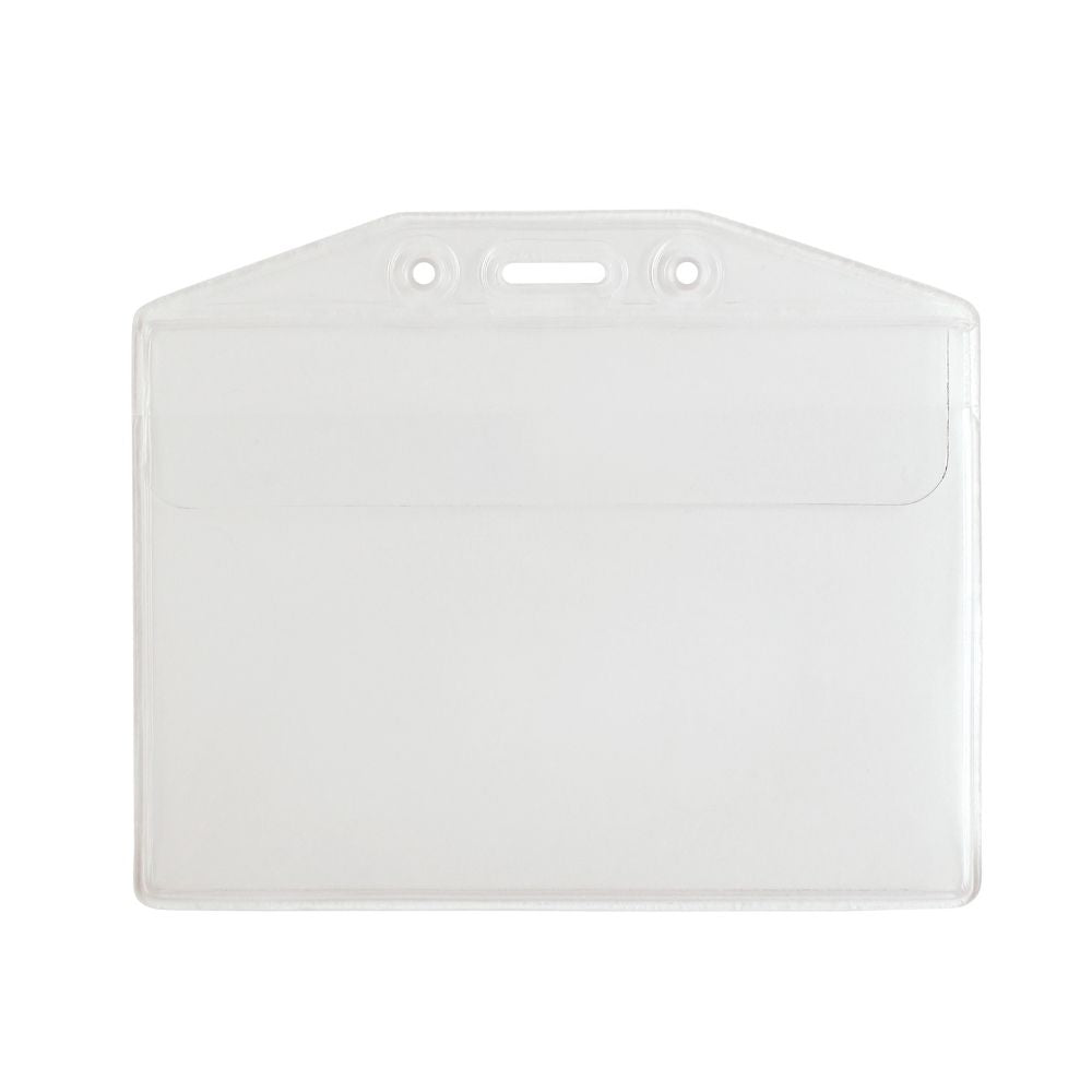 Flexible Badge Holder with Flap Closure, Credit Card Size Flexible Badge Holder with Flap Closure, Credit Card Size