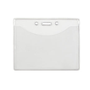 Premium Flexible Badge Holder with Slot and Chain Holes, Thumb Notch