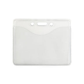 Premium Flexible Two-Pocket Badge Holder, Credit Card Size