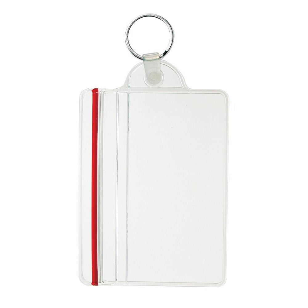 Flexible Badge Holder with Resealable Closure & Key Ring, Credit Card Size Flexible Badge Holder with Resealable Closure & Key Ring, Credit Card Size