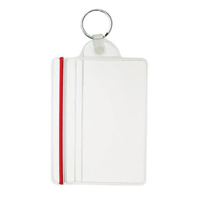 Flexible Badge Holder with Resealable Closure & Key Ring, Credit Card Size