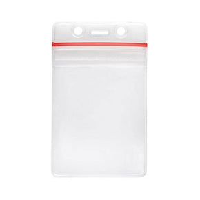 Anti-Print Transfer Flexible Badge Holder with Resealable Closure
