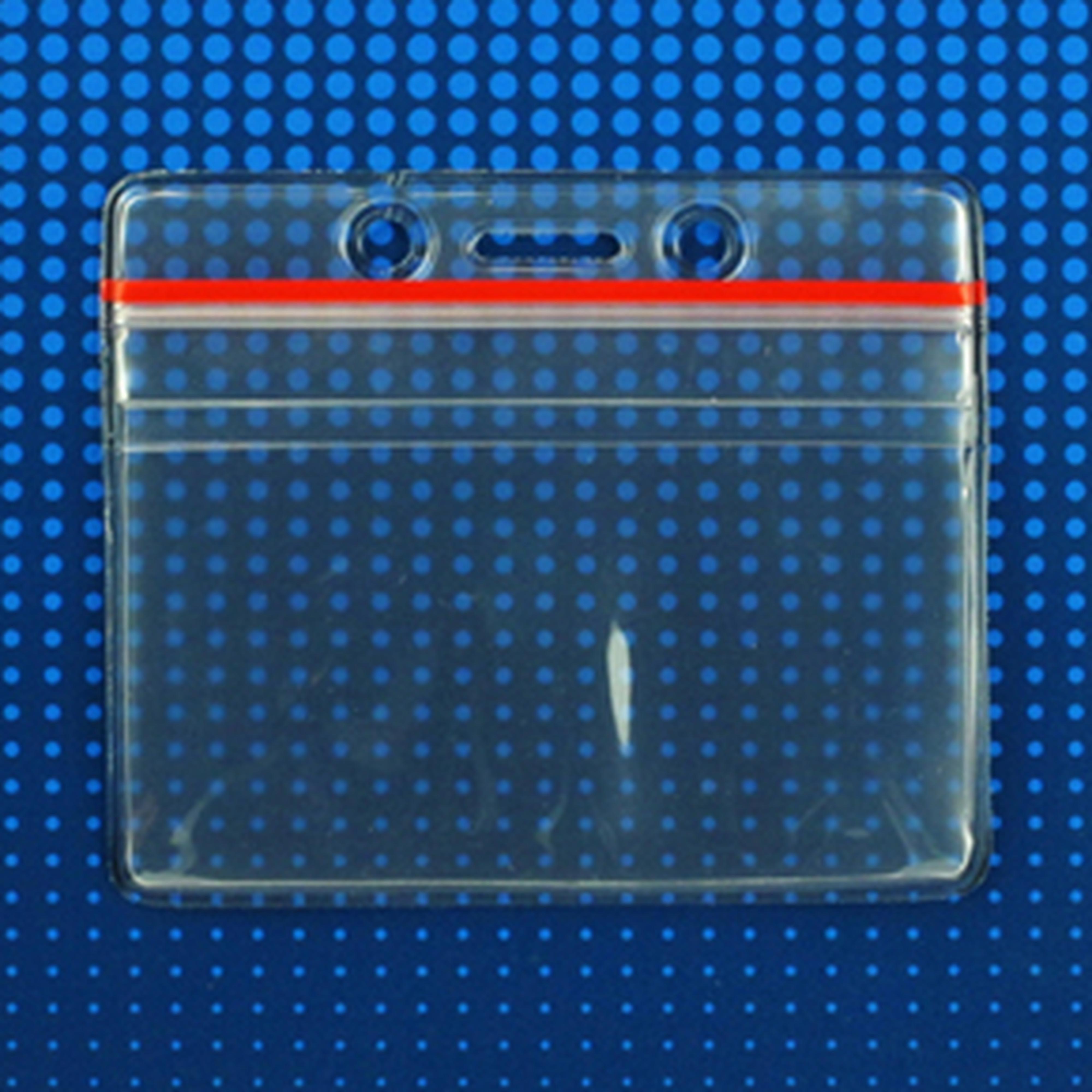 Flexible Badge Holder with Resealable Closure, Credit Card Size Flexible Badge Holder with Resealable Closure, Credit Card Size