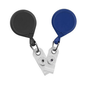 Mini-Bak Badge Reel with Clear Vinyl Strap and Swivel Clip - IDenticard.com