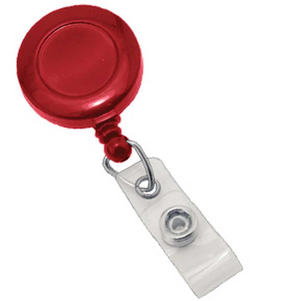 Round Retractable Badge Reel with Strap, Slide Clip (34 Round Retractable Badge Reel with Strap, Slide Clip (34