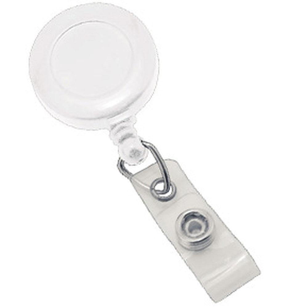 Round Retractable Badge Reel with Strap, Slide Clip (34 Round Retractable Badge Reel with Strap, Slide Clip (34