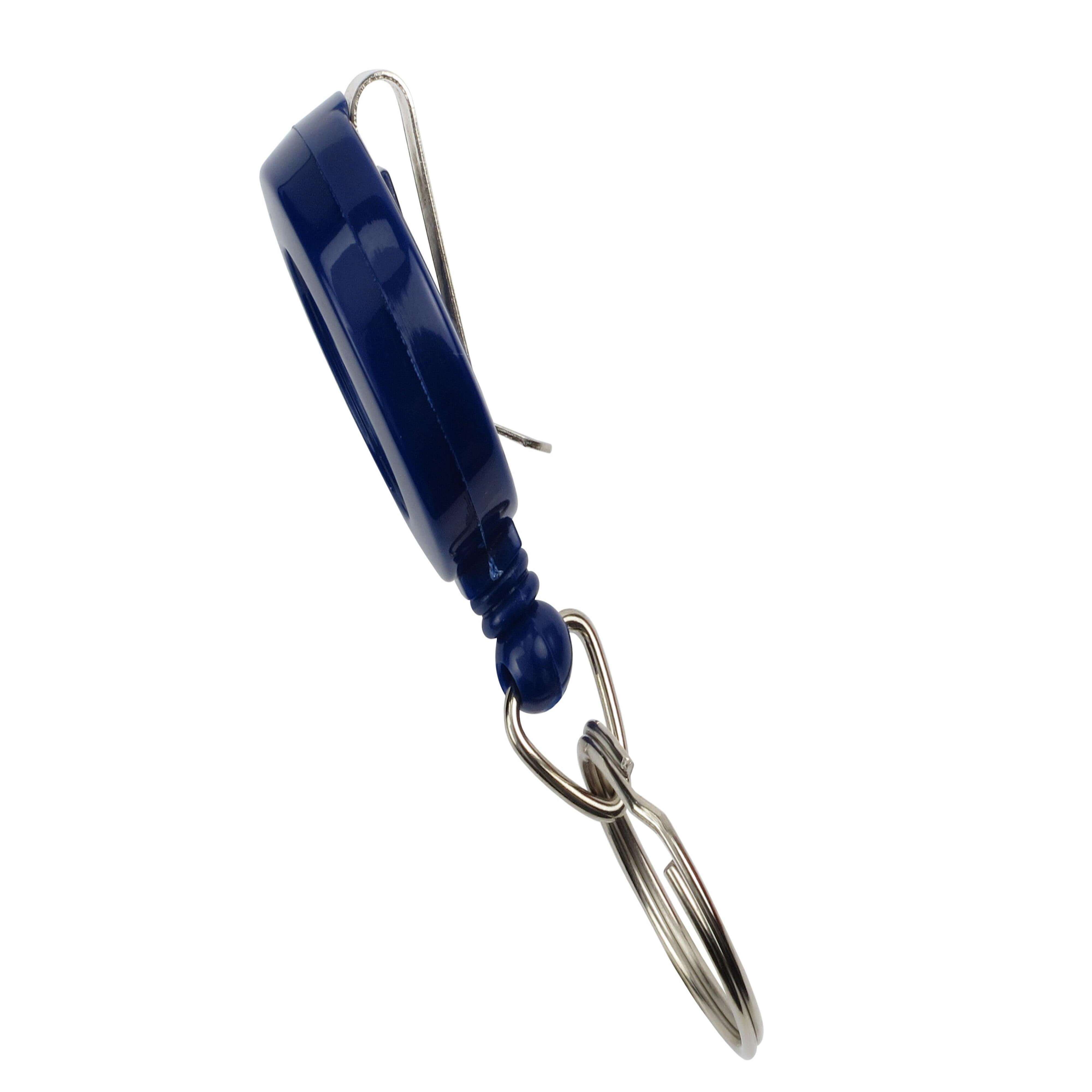 Round Retractable Badge Reel with Key Ring, Slide Clip(34 Round Retractable Badge Reel with Key Ring, Slide Clip(34