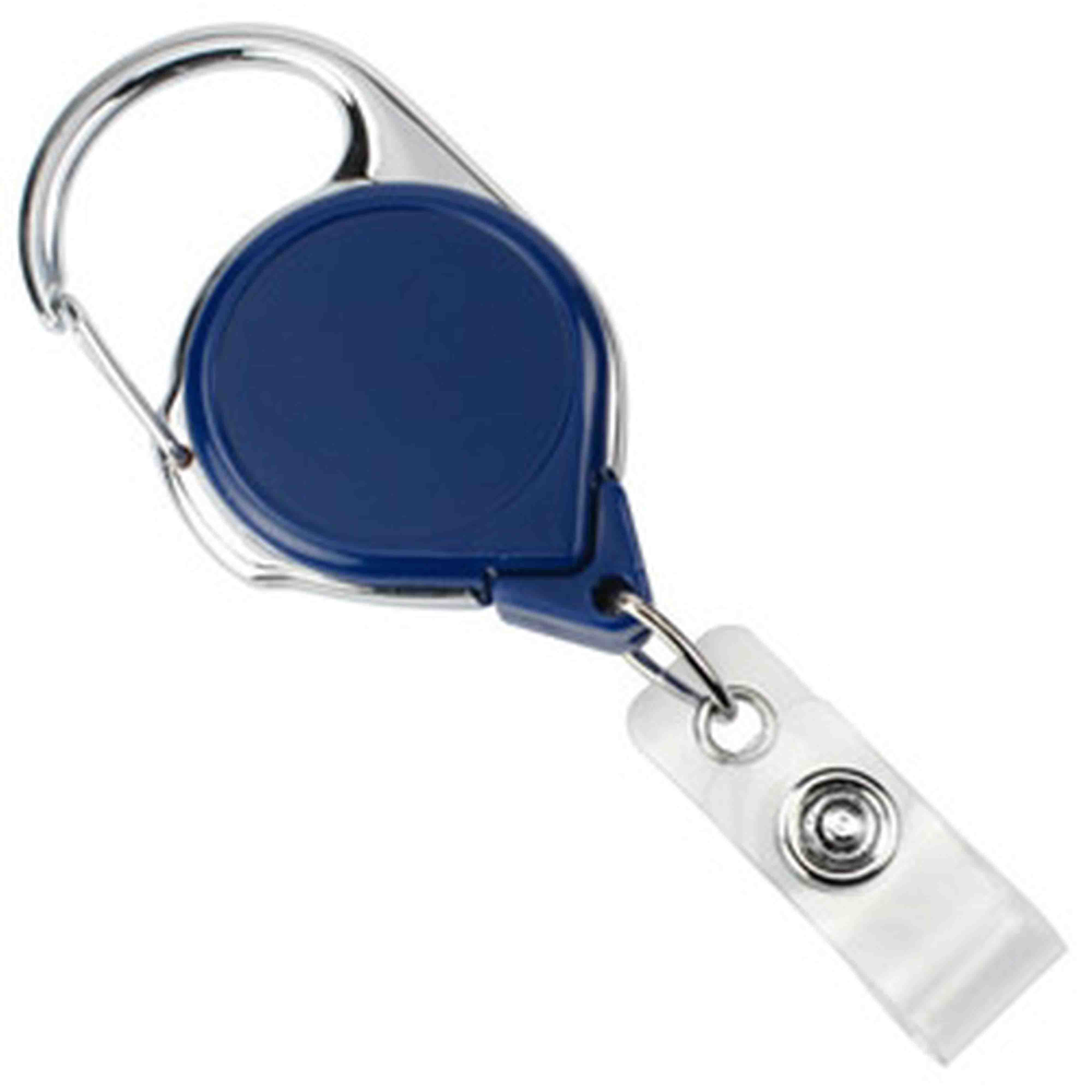 Carabiner Round Retractable Badge Reel with Clear Vinyl Strap (36 Carabiner Round Retractable Badge Reel with Clear Vinyl Strap (36