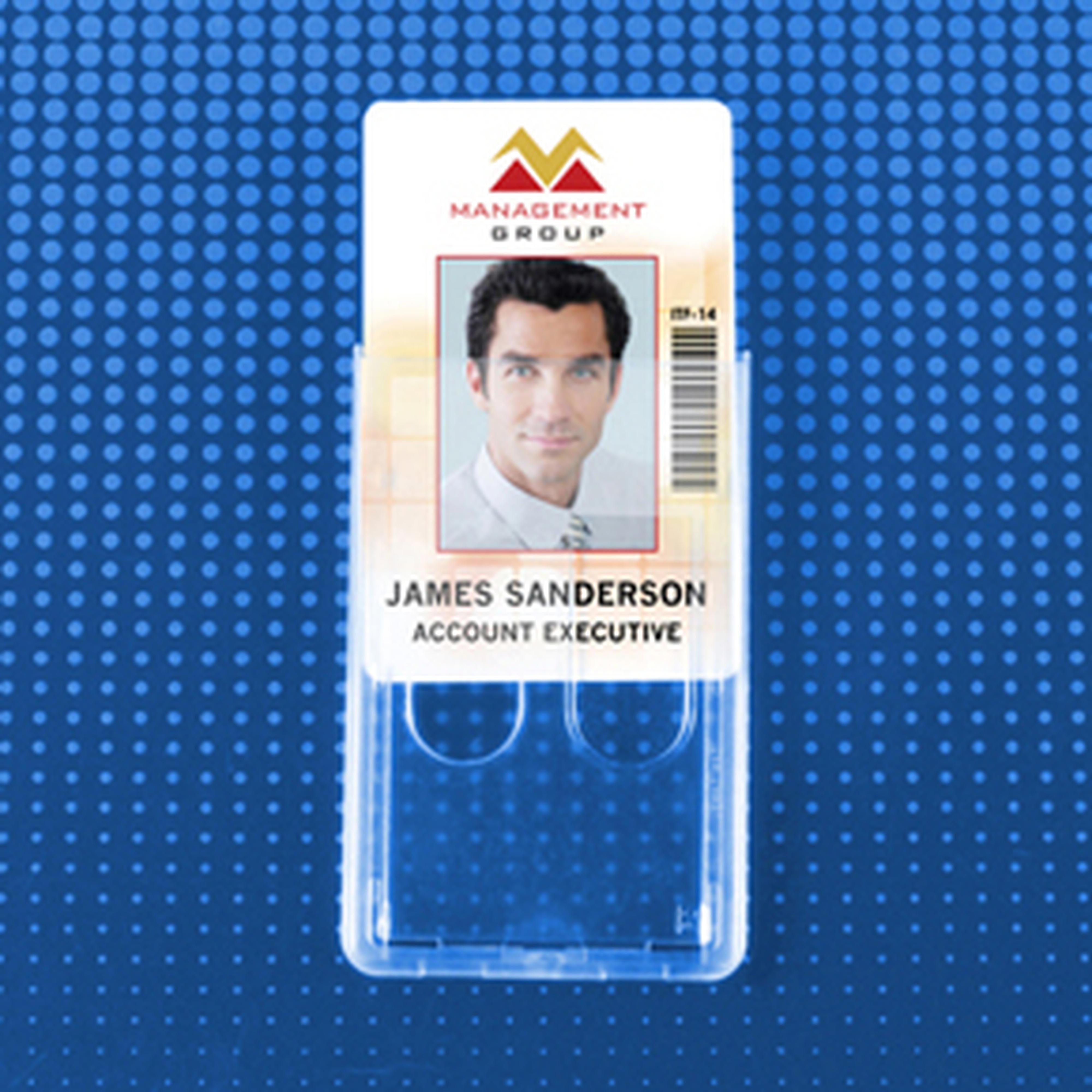 Rigid Plastic Vertical Two-Card Top Loading Badge Holder, Pack of 100 Rigid Plastic Vertical Two-Card Top Loading Badge Holder, Pack of 100