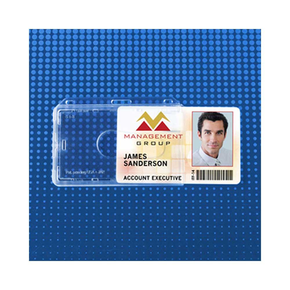Premium Rigid Side Loading Badge Holder, Credit Card Size Premium Rigid Side Loading Badge Holder, Credit Card Size